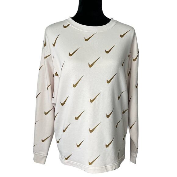 Nike Sportswear Rally Print Metallic Crew Sweatshirt Size XS AT7821-838 - Picture 1 of 6